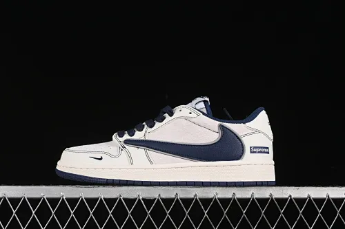 All categories Air Jordan Jordan series basketball shoes Air Jordan 1 Low High-end customized low-top sneakers Travis Scott x Fragment Design x Air Jordan 1 Low OG SP AJ1 Joe 1 Supreme joint-dark blue hook low-top cultural casual sneakers XZ2268-001